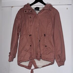 Love Tree Pink Utility Jacket with Drawstring Waist